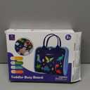 hahaland Busy Board for Toddlers - Montessori Toys Preschool Learning Activities with Life Skills, Alphabet, Number, Shape, Color, Animal, Weather - Toddler Boy Learning Educational Toys, Travel Toys