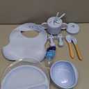 Bluet B- 11-Piece Silicone Baby Feeding Set - Baby Led Weaning Supplies - Blue