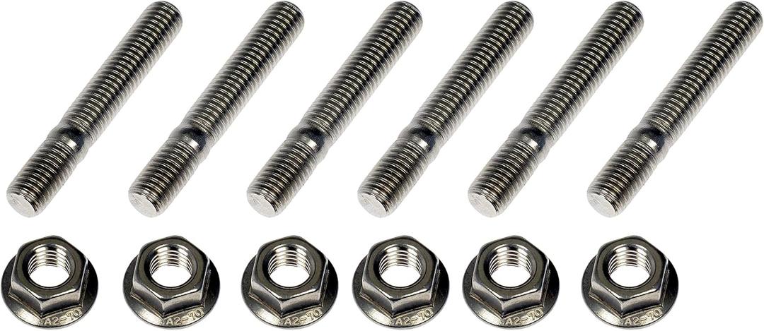 Dorman 03133HP Exhaust Flange Stud Kit - M10-1.5 x 62mm Stainless Steel Compatible with Select Models (OE FIX)