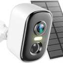 2K Security Cameras Wireless Outdoor, WiFi Cameras for Home Security with Solar Panel, Spotlight Color Night Vision, AI Motion Detection, Siren Alarm, 2-Way Talk, IP66, Cloud/SD Storage (White)