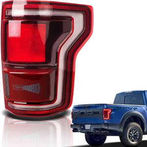 LED Tail Lights Compatible With Ford Raptor F150 2017 2018 2019 2020 Rear Brake Lamp Signal Assembly Taillights with Blind Spot HL3Z13404H Module Not Included (Right Passenger Side)
