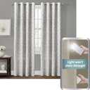 Zenna Home 100% Blackout Window Curtain, Everly Room Darkening, Easy to Install with Grommet Top (1 Panel), 40 inches x 84 inches, Silver