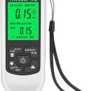 EMVANV Paint Thickness Gauge, Digital Meter Probe Paint Thickness Gauge Zero Calibration Digital Display Car Coating LCD(White)