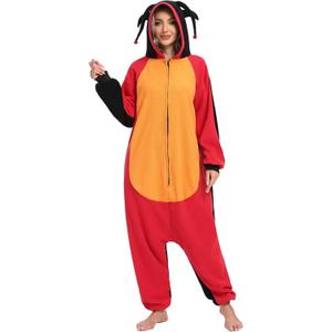 BGOKTA Halloween Animal Onesie Pajamas for Adults Costume Cosplay Homewear One Piece