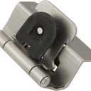 Hickory Hardware P5310-SN Double Demountable Hinge - 170 Opening Face Frame - 1/2 Inch Overlay Self-Closing Feature - Easy Installation Cabinet Screwless Mounting Satin Nickel Finish 1 Pair