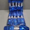 WILLBOND 12pcs Cheerleading Pom Poms Bulk Metallic Foil Cheerleader Pompoms with Baton Handle for 2026 Soccerball Basketball Cheering Squad Team Game Sports Dance Party Spirit (Blue)