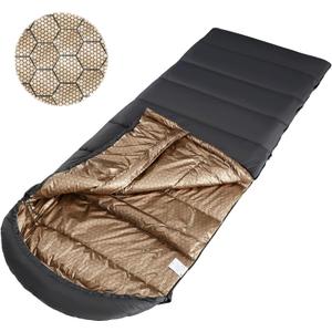 WILDROOTS Warm Sleeping Bags for Adults, Backpacking Lightweight, Cold Weather Sleeping Bag for Warm Camping Hiking Outdoor, Travel Hunting with Compression Bags (black)