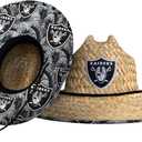 FOCO Men's NFL Team Logo Floral Lifeguard Beach Straw Sun Hat