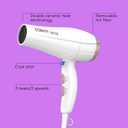 Conair Double Ceramic Hair Dryer with Diffuser | Blow Dryer with Ionic Conditioning | Includes Diffuser and Concentrator White