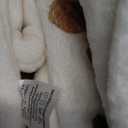 Lahome Floral Fleece Blanket for Women Girls Dorm Boho Decor, Small Throw Blanket for Couch Bed Chair Cover, Decorative Fleece Blanket Throws Mom Gift Spring Home Decor, Border Flower Beige 50x60