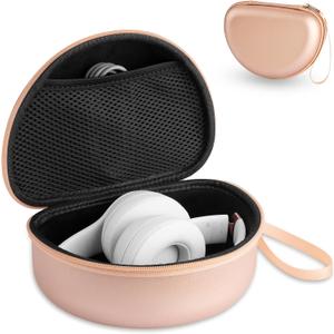 Hard Shell Travel Case Compatible with Beats Studio Pro/Studio3/Solo4/Solo3/ Solo 2 Bluetooth On-Ear Headphones (Gold)