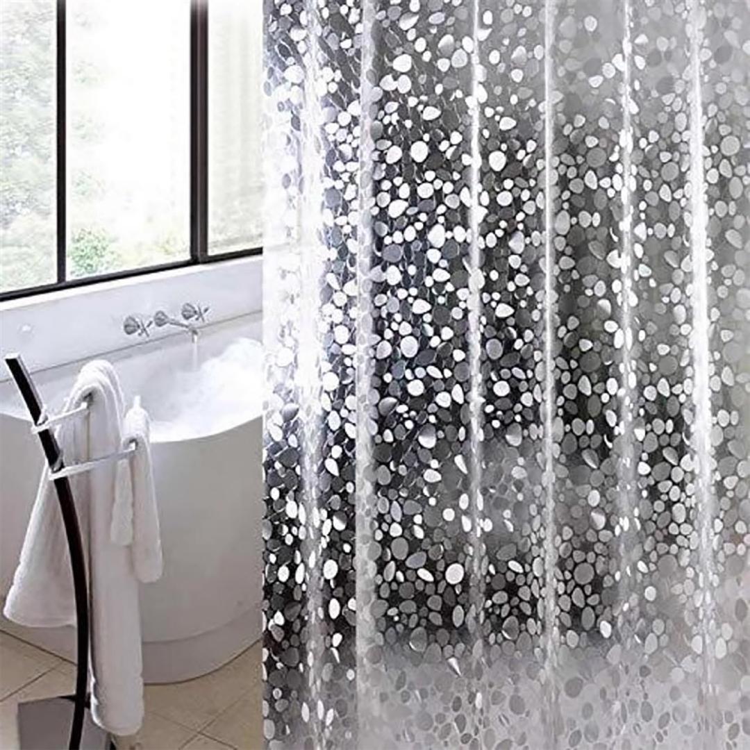 EVA Clear Shower Curtain Liner, 3D Water Cube 5G Shower Liners with 12 Rustproof Metal Grommets and Weighted Magnets, Waterproof Duty for Bathroom 72 x 72