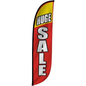 LookOurWay Sale Themed 12-Feet Feather Flag (Poles Not Included) (Huge Sale Red/Yellow)