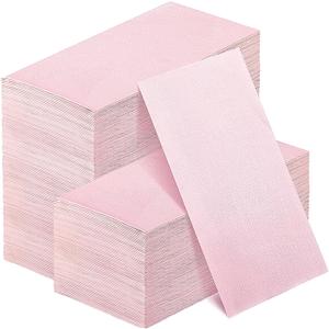 Glenmal 300 Pcs Paper Disposable Napkins 2 Ply Dinner Guest Cocktail Napkins Hand Towels for Wedding Spring Birthday Party Bridal Anniversary Reception, 13 x 16 Inches (Light Pink)