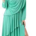 Colorful House Women Statue of Liberty Dress - Adult Lady Liberty Costume for Halloween Party Cosplay (Small, Torch Style)