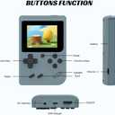 Retro Handheld Games Console, Built-in 400 Video Games,Portable Video Gaming Player with 3.0 Inch IPS Screen and Rechargeable Battery (Gray)