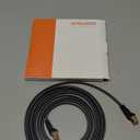 Snowkids Cat 8 Ethernet Cable 15 FT, Braided Heavy Duty High Speed Internet/LAN/Network Cable, 40Gbps 2000Mhz, Indoor and Outdoor Flat Patch Cord RJ45 Connector for Gaming, PC, Modem, Router