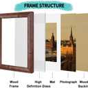 iRahmen 8x12 Vintage Picture Frame with Mat 6x8 - High Definition Real Glass Wooden Photo Frames for Tabletop Display and Wall Mounting (Brown, Set of 4)