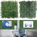 Paistao Artificial Grass Wall Backdrop Panels,10"x 10"(24Pcs) Faux Boxwood Panels for Interior Wall, Backdrop Wall, Garden Wall and Indoor Outdoor Plant Wall Decor