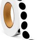 1/2 Inch Circle Sticker Labels,Pack of 1000 Round Color Coding Circle Dots Stickers Labels,Dot Stickers Label Sticker for Home Office(Black)
