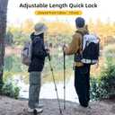 Naturehike Collapsible Trekking Poles, Adjustable Lightweight Aluminum Hiking Poles, Shock Absorption with Wrist Straps for Hiking and Daily Use, Yelllow/Green (Set of 2)