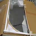 Arched Bathroom Mirror for Wall, 36" x 24" Gold Metal Frame Vanity Mirror, HD Glass Over Sink for Bathroom, Entryway, Bedroom