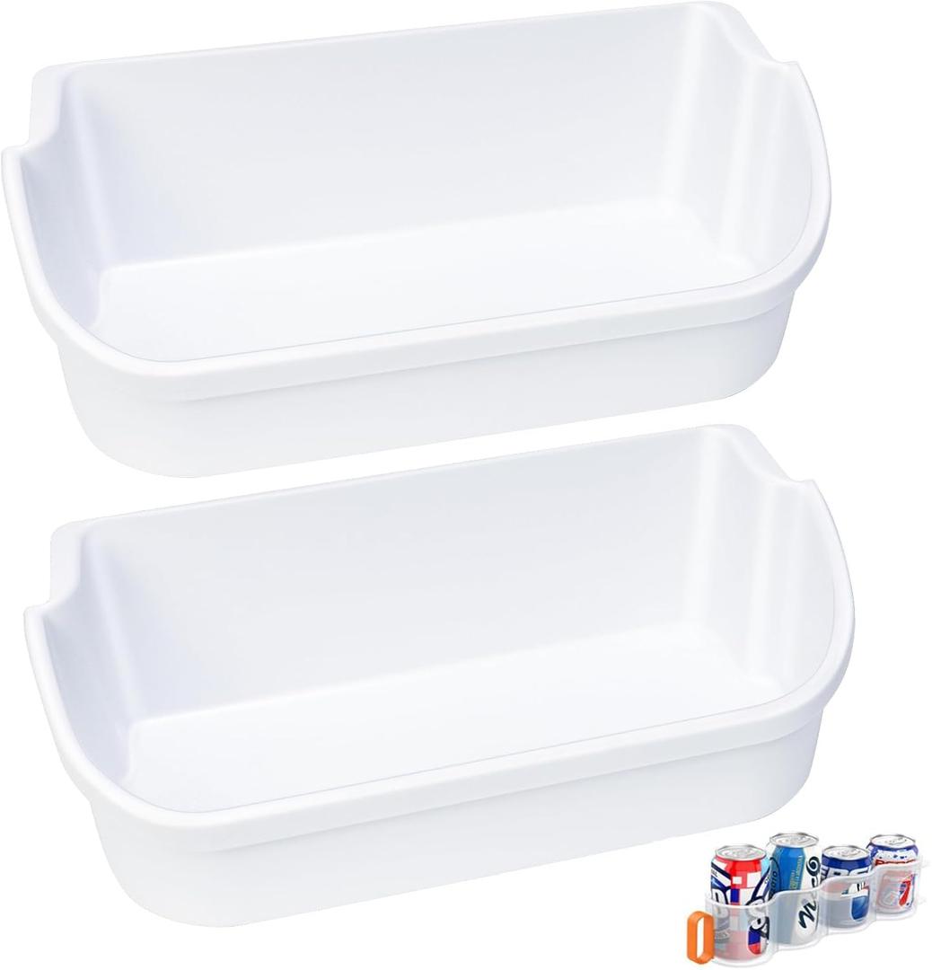 [2 PACK] UPGRADED 240356401 Refrigerator Door Bin Compatible with Frigidaire Door Shelf Replacement Parts AP2116036 Frigidaire Gallery Shelf Replacement FFHS2611PFEA FFHS2611LBRA FFSS2614QS4A Door Bin