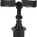 Gavigain Dual Phone Holder for Car Cup Holder 360 Degree Rotation Car Phone Mount Adjustable Cell Cup Holder for iPhone for Galaxy and More