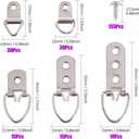 Swpeet 415Pcs Picture Hangers Kit with Screws, Heavy Duty Assorted Picture Hangers Assortment Kit for Picture Hanging Solutions with Transparent Box - 7 Models