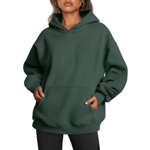 Trendy Queen Womens Oversized Hoodies Fleece Sweatshirts Fall Fashion Pullover Sweaters Winter Clothes (Small, Forest Green)