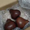 J-Rijzen 6Pcs Fake Pears Artificial Fruits Vivid Brown Pears for Home Fruit Shop Supermarket Desk Office Restaurant Decorations Or Props (Brown)