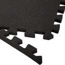 Interlocking EVA Foam Floor Tiles for Home Gym, Yoga Mat, Workout Equipment, or Child's Play Surface - Set of 6, (Black) by Stalwart