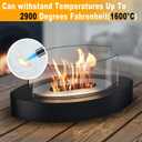 2 x 4 Packs Tabletop Fire Pit Ceramic Wool for Tabletop Firepit Bowl to Extend Burn Time,Firepit Ceramic Fiber Insulation Cotton Core (8in*6in*0.2in)