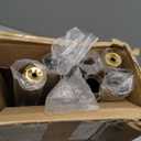 Oneach 2-Pack Heavy Duty Curtain Rods for Windows 66 to 120 Inch, 1 Inch Pole Adjustable Curtain Rod Set with Easy Installation and Modern Design (Brass Gold, 16 to 120 Inch)