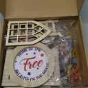 Kigley 70 Pcs Valentines Day Interchangeable Seasonal Tiered Tray Decor Set Farmhouse Holiday Tiered Tray Interchangeable Tabletop Decor for Holiday Kitchen Seasonal Home