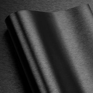 LACHEERY 160x24 Inch Black Stainless Steel Contact Paper for Appliances Black Metallic Wallpaper Peel and Stick on Fridge Wallpaper for Kitchen Backsplash Countertop Waterproof Heat Resistant Vinyl