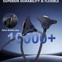 4 x 2 in 1 Switch 2 Charger Cable Compatible with Nintendo Switch 2,NS2 Controller Dual Charger,8.2 Ft,Magnetic, Durable Nylon Plaiting, Joycon 2 Charger for Nintendo Switch 2 Cable