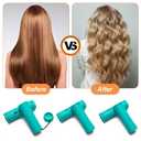 50 Pcs 1 Inch Perm Rod Set for Nature Hair, Cold Wave Rods for Short Hair, Plastic Hair Curling Rollers Heatless Perming Rods Hair Curlers with Pintail Comb, Green