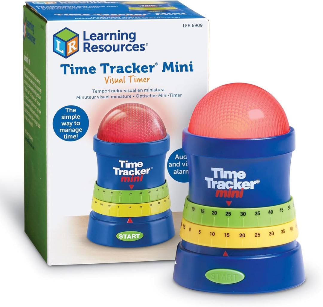 Learning Resources Time Tracker Mini Visual Timer, Classroom Timer, Hand Washing Timer, Auditory and Visual Cue, Ages 3+ Learning Resources Time Tracker Mini Visual Timer, Classroom Timer, Hand Washing Timer, Auditory and Visual Cue, Ages 3+