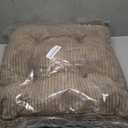 HIGOGOGO Tufted Corduroy Recliner Seat Cushion for Elderly, High Density Foam Large Square Seat Cushion for Recliner Chair, Floor Pillow, Office Chair, Car, No Pressure on Thighs, 20x20x4 (Brown)