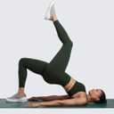 CRZ YOGA Secretsculpt Butterlift Workout Leggings 25" - No Front Seam High Waisted Womens Yoga Pants Booty Scrunch Butt (Green, M)