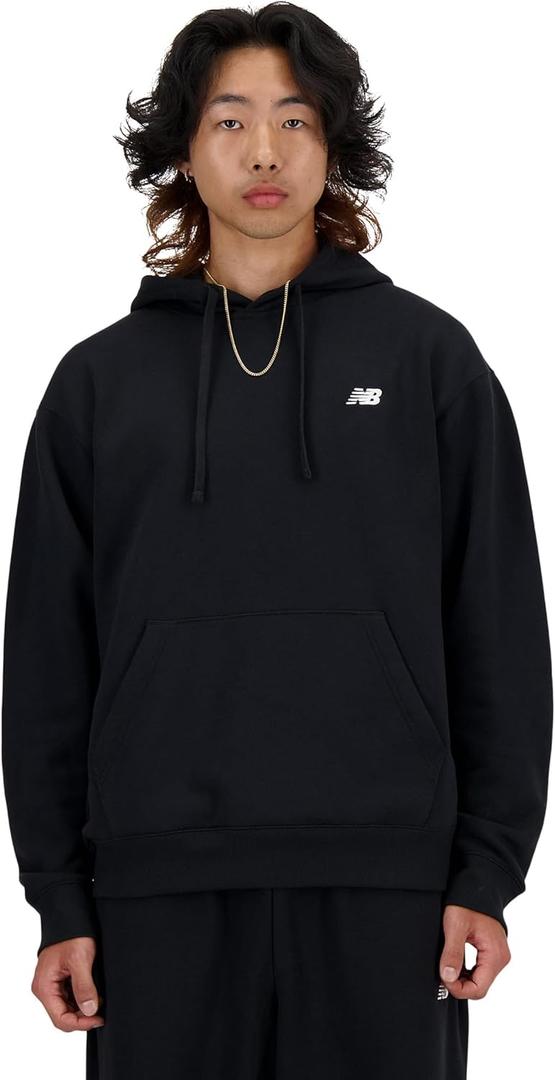 New Balance Men's Sport Essentials Fleece Hoodie (Large, Black)