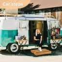 Wooden Step Stool One Step Stool for Adults Non-Slip Platform Mobility Step Heavy Duty Outdoor Steps for Seniors Adults with Bad Knee,No Assembly Required(25.7" L x 17.1" W x 3.38" H)