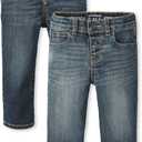 The Children's Place Baby Boys' Straight Leg Jeans (4T, Dark Wash 2-pack)