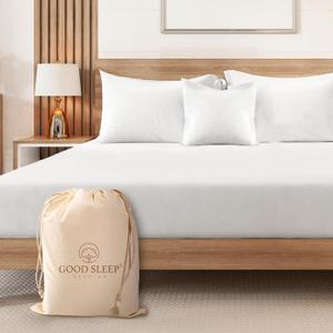 Good Sleep Egyptian Cotton Fitted King Sheet - Soft, Deep Pocket, 1000 TC Hotel Style, White