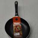 IMUSA 8in Bistro Aluminum Nonstick Fry Pan with Cool Touch Handle, Small Skillet for Eggs, Omelets, Sauteing, and Everyday Cooking, Black