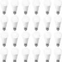 DEGNJU A19 LED Light Bulbs, 100 Watt Equivalent, 5000K Daylight Light Bulbs, E26 Standard Base, 1500 Lumen, Non-Dimmable, 13W Bright White LED Bulbs for Bedroom Home Office, 24 Pack