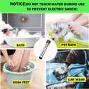 2000W Immersion Water Heater, Portable Bucket Water Heater with Digital LCD Thermometer,Electric Submersible Water Heater with Stainless Steel Cover Heats up to 5 gallons of Water in Minutes,UL Listed
