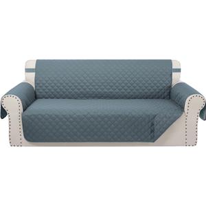 Reversible Sofa Covers Couch Cover Furniture Protector for Dogs Elastic Straps Water Resistant(Sofa,Dark Blue/Dark Blue)