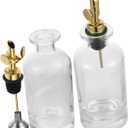 1set Glass Olive Oil Dispenser and Vinegar Storage Bottle Kitchen Essential for Precise Pouring Capacity for Dressings and Syrups